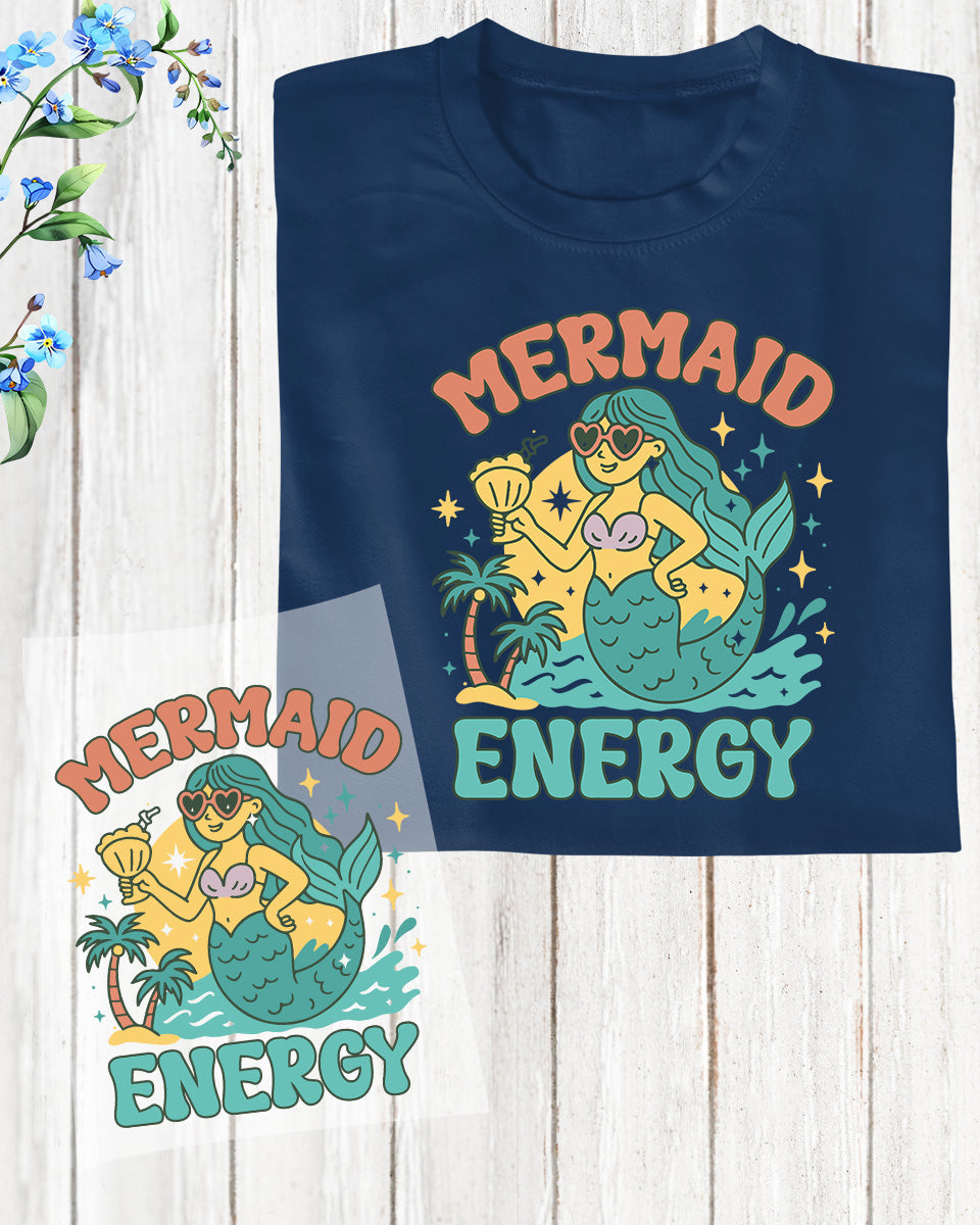 Mermaid Energy Summer Beach Lady DTF Transfer