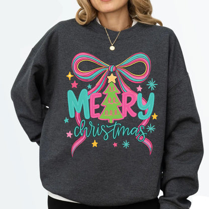 Merry Christmas Coquette Bow DTF Transfers