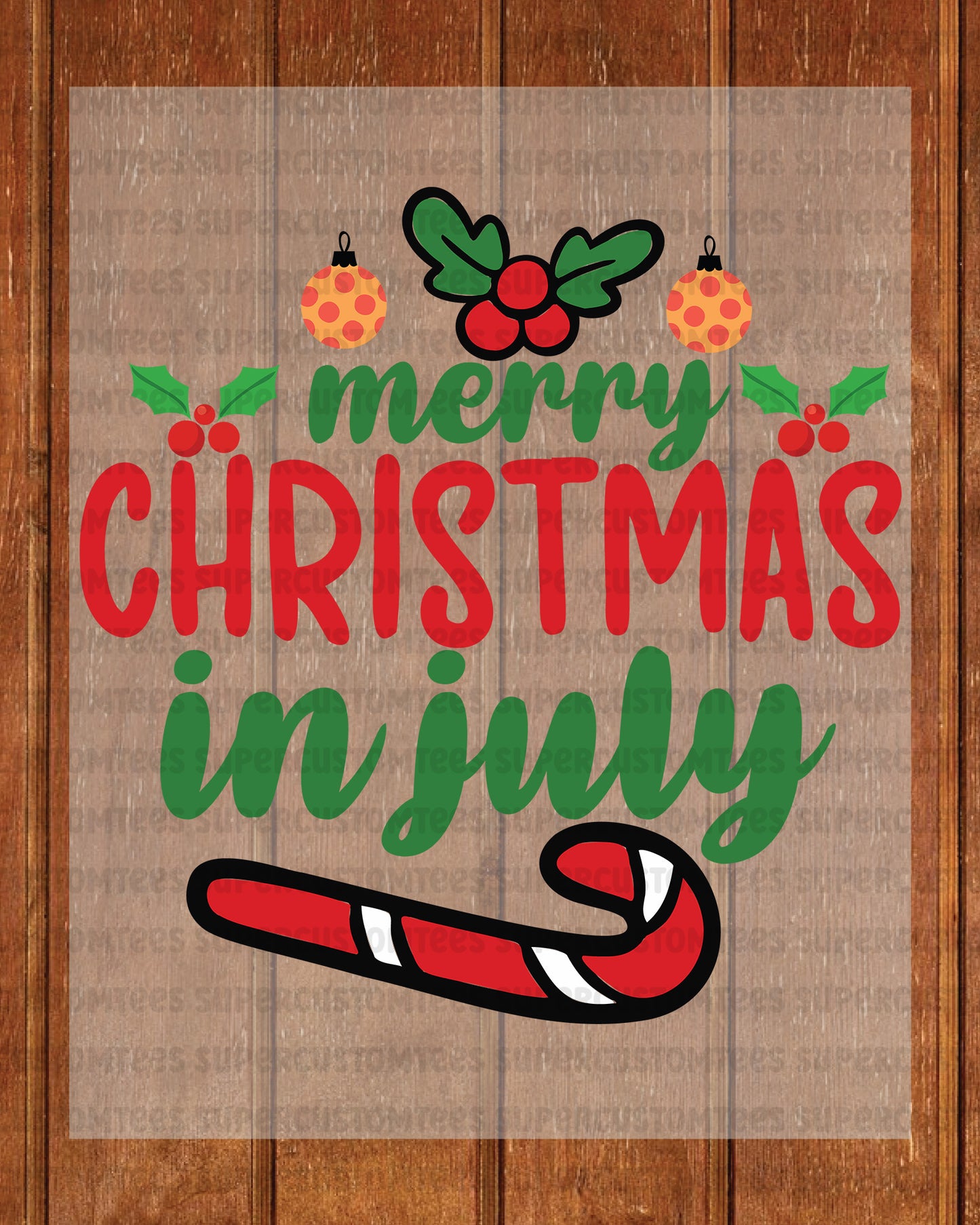 Merry Christmas in July Heat Transfer for Shirts