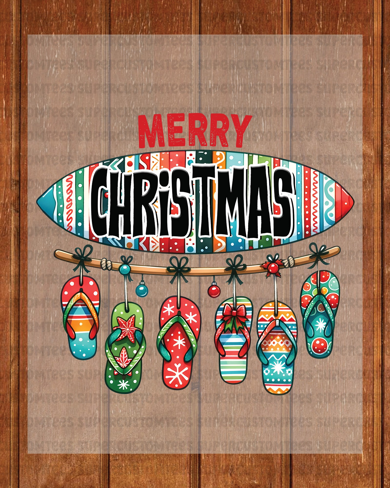 Merry Christmas Summer DTF Transfer