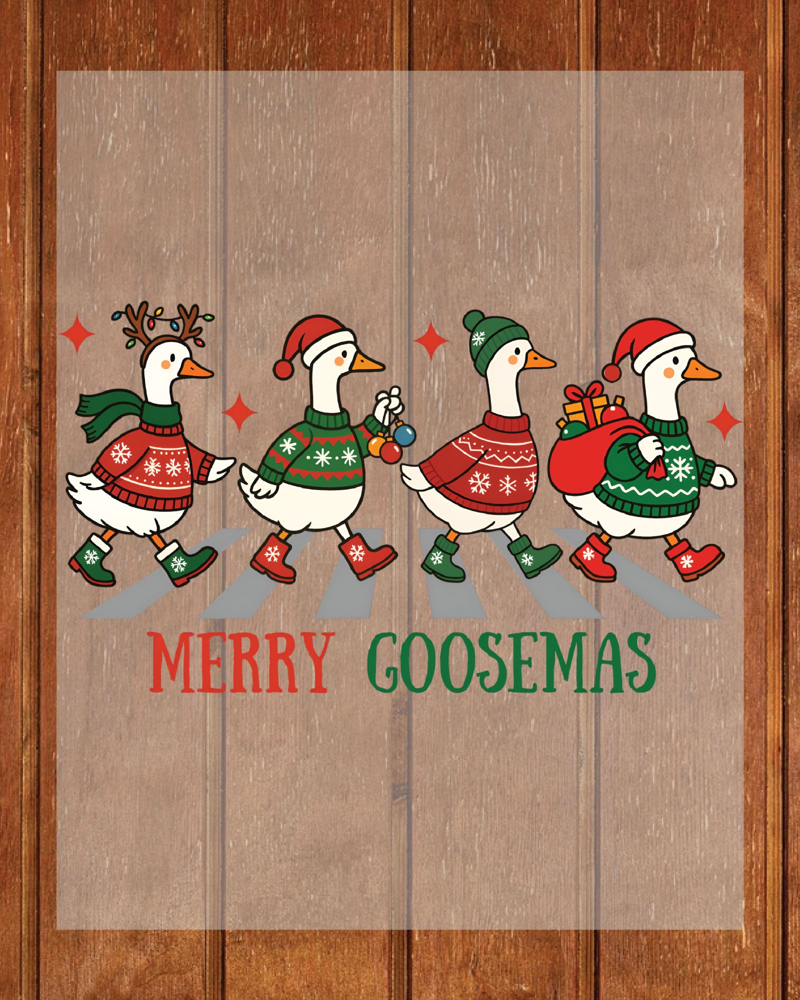 Merry Goosemas DTF Transfers