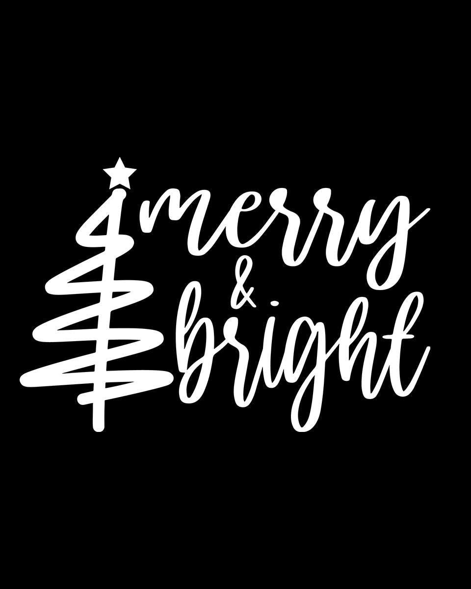 Merry & Bright Christmas  DTF Transfer Film