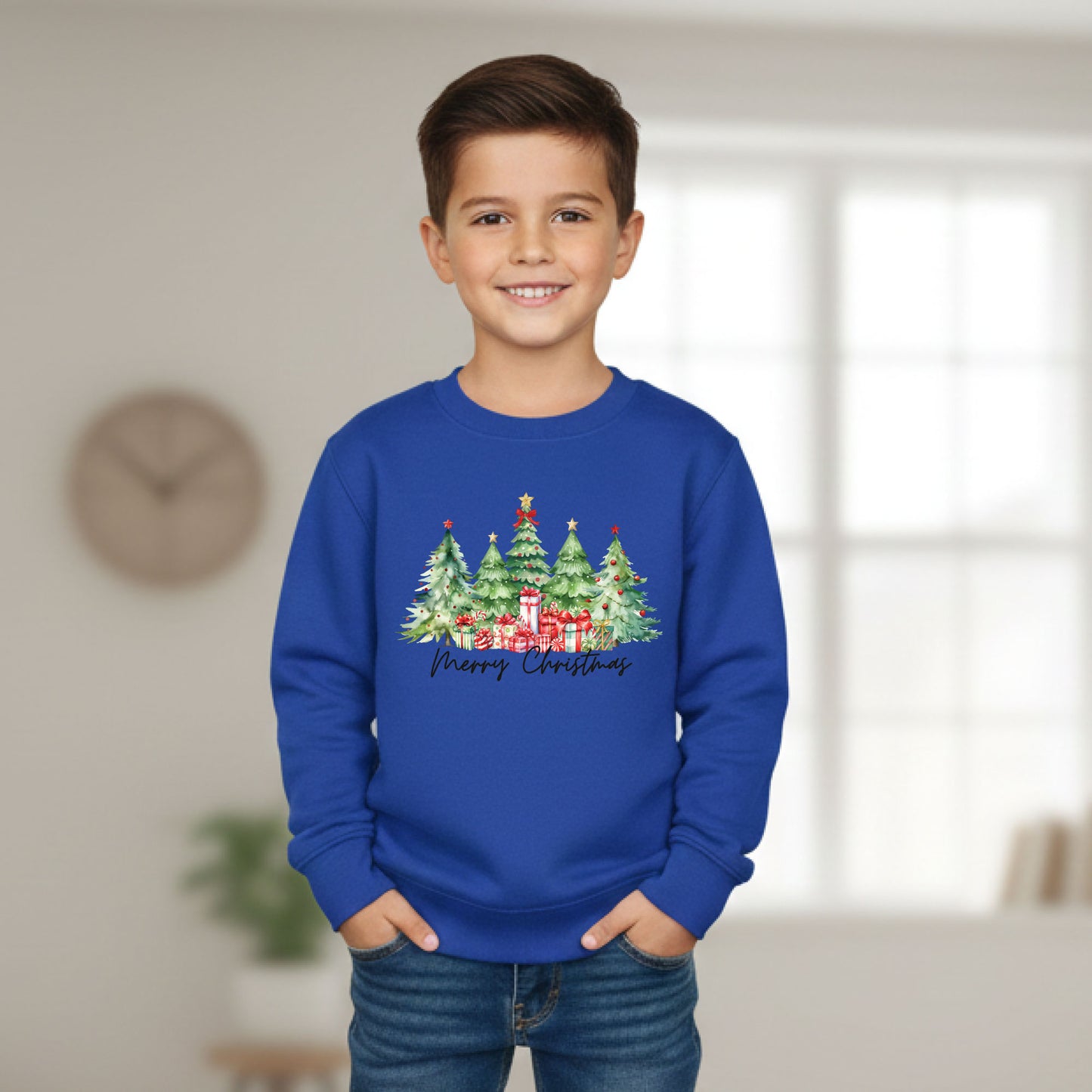 Merry Christmas Trees Sweatshirts Holiday Festive Christmas Top Cute Tree Graphic Shirt Winter Xmas Gift Shirt for Women Men Kids