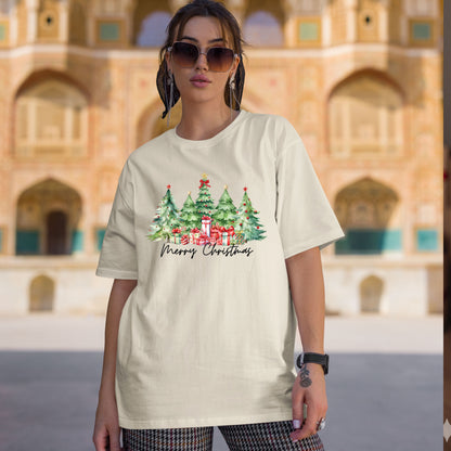 Merry Christmas Trees Sweatshirts Holiday Festive Christmas Top Cute Tree Graphic Shirt Winter Xmas Gift Shirt for Women Men Kids