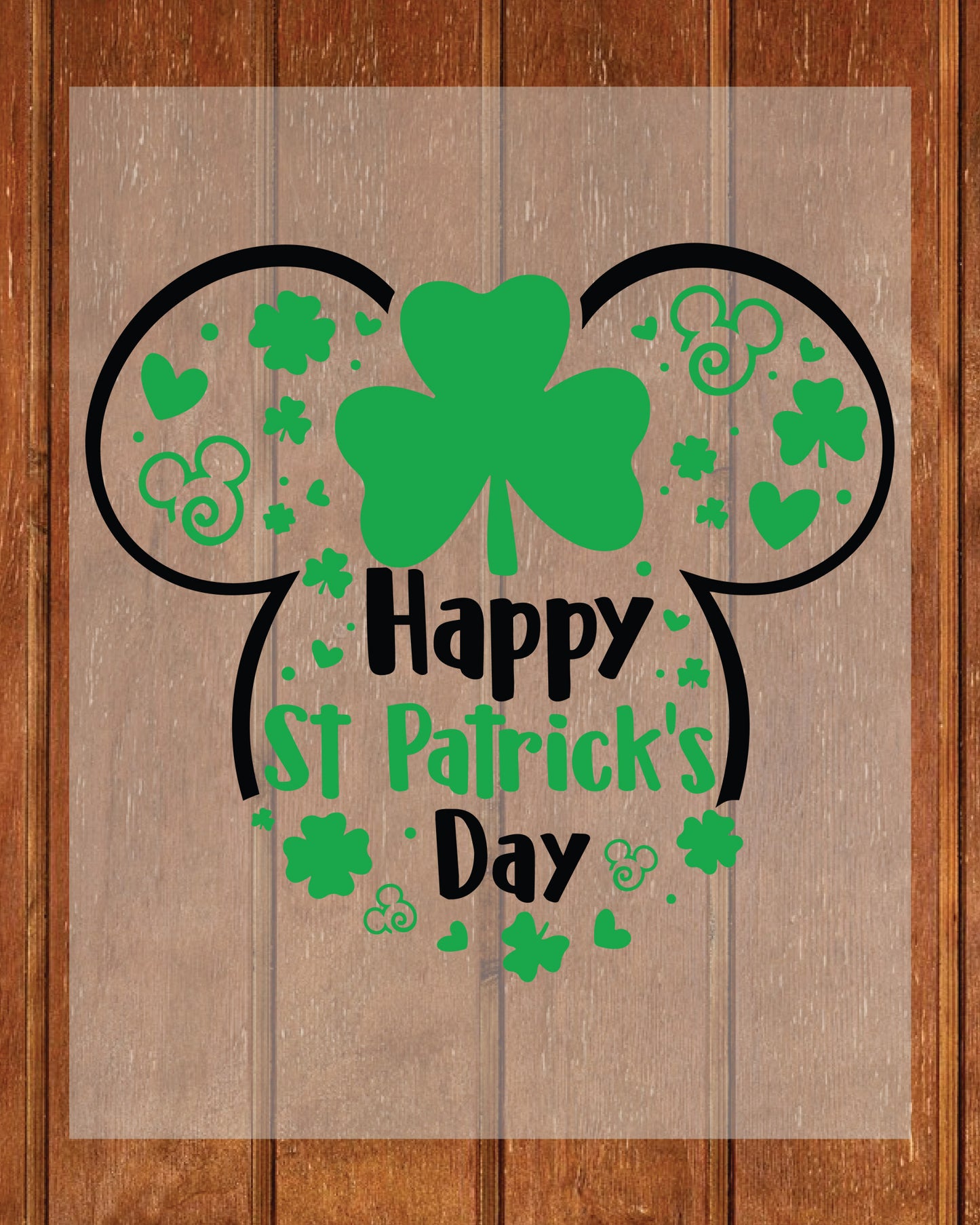 Mickey Head Happy St Patricks Day DTF Transfer Sheets