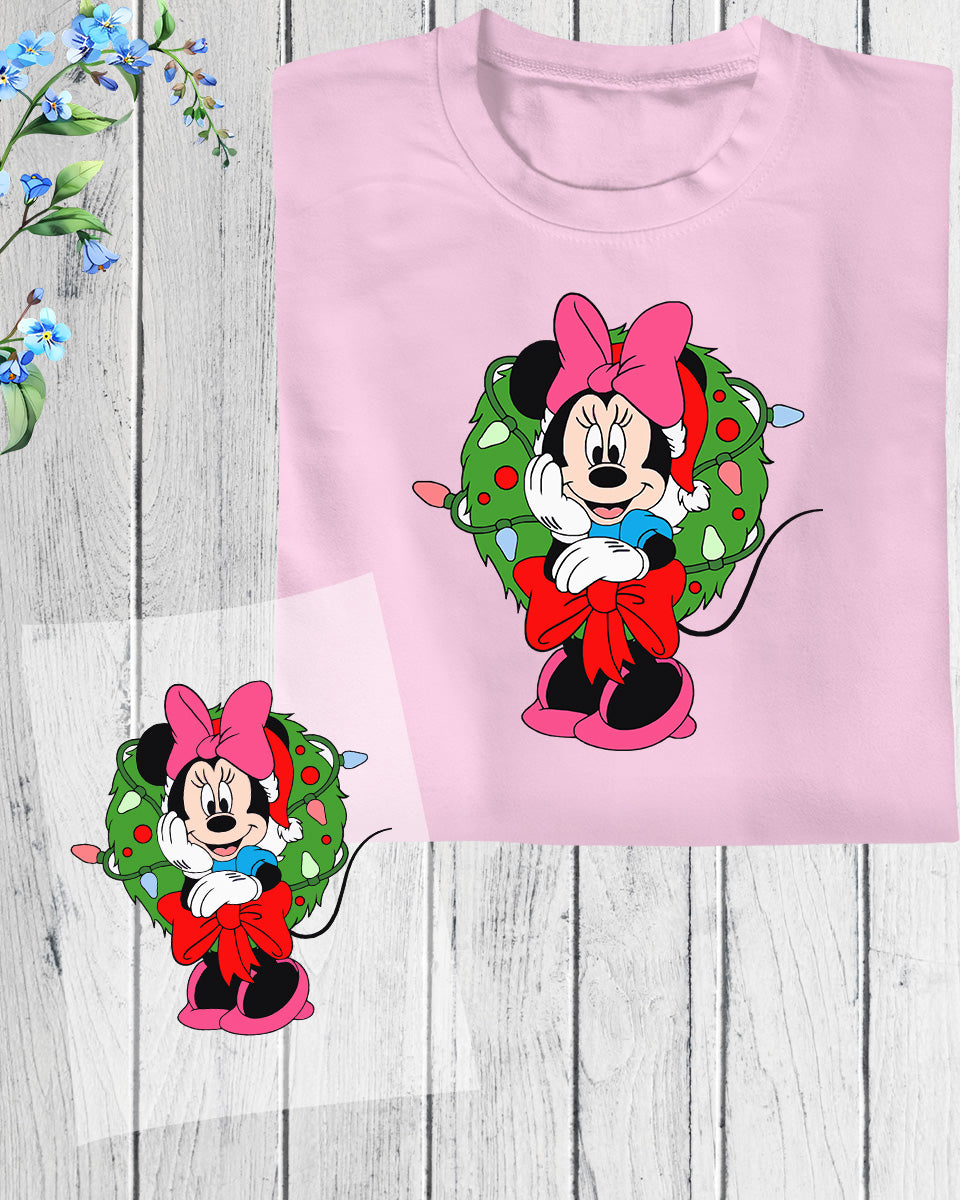 Minnie Mouse Christmas DTF Transfer Film