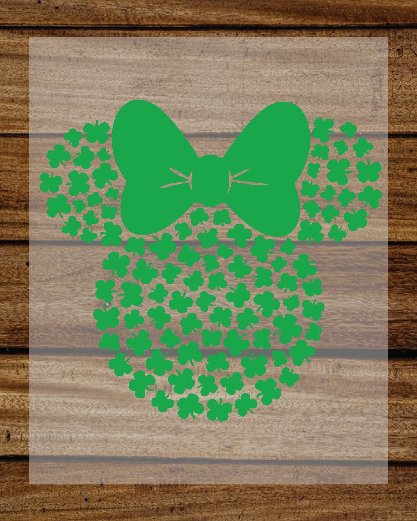 Minnie Head Clover St Patrick’s Day DTF Transfer Sheets