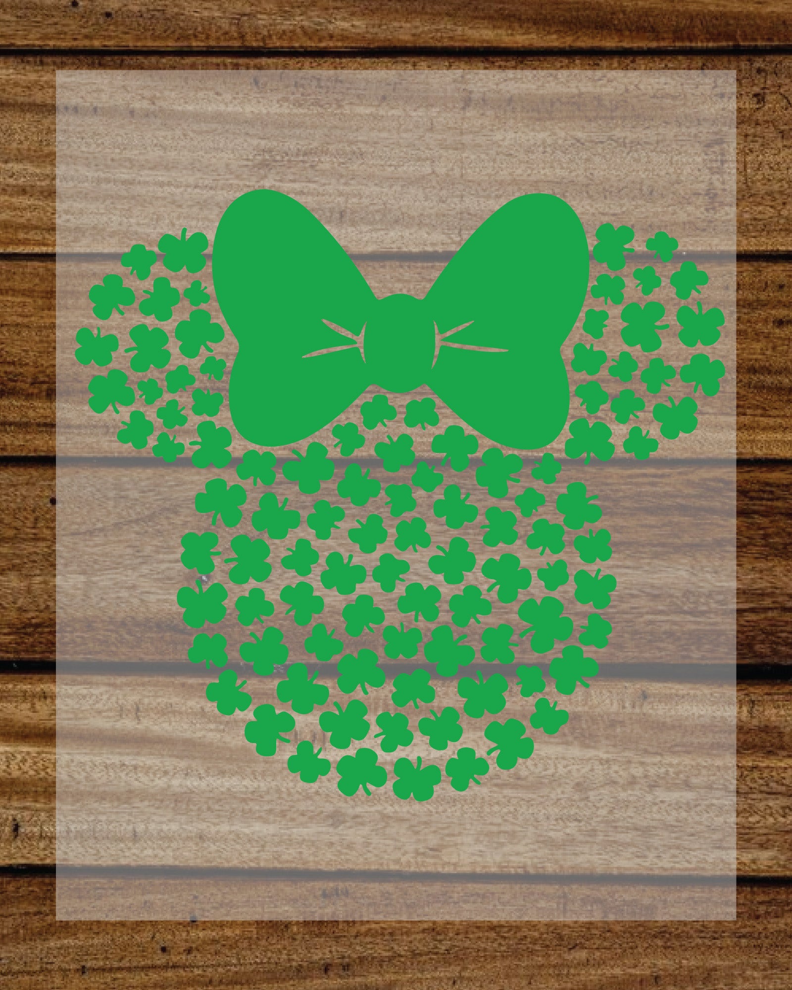 Minnie Head Clover St Patrick’s Day DTF Transfer Sheets