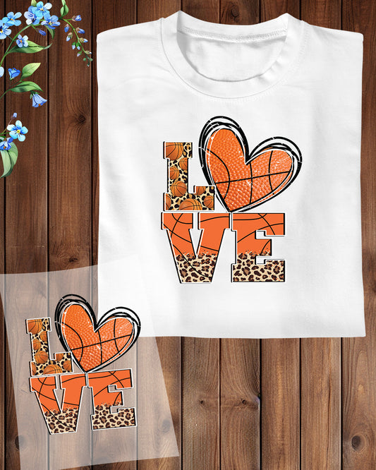 Love Basketball Trendy Design DTF Transfer Film