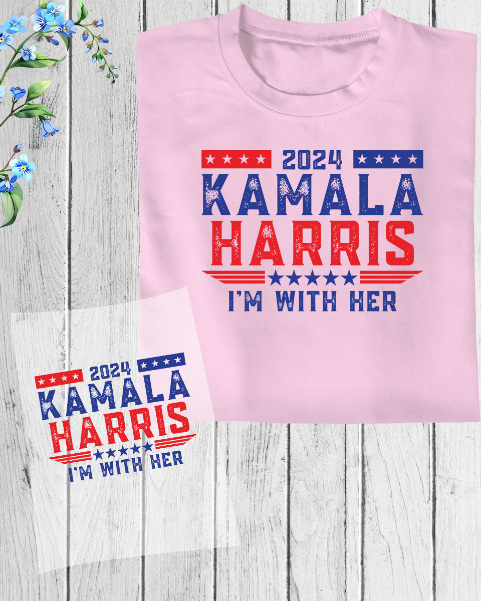 Kamala Harris I'm with Her DTF Transfer Film