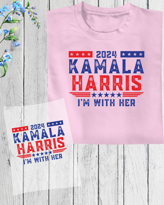 Kamala Harris I'm with Her DTF Transfer Film