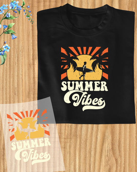 Summer Vibes Gift Surfing DTF Transfer Film