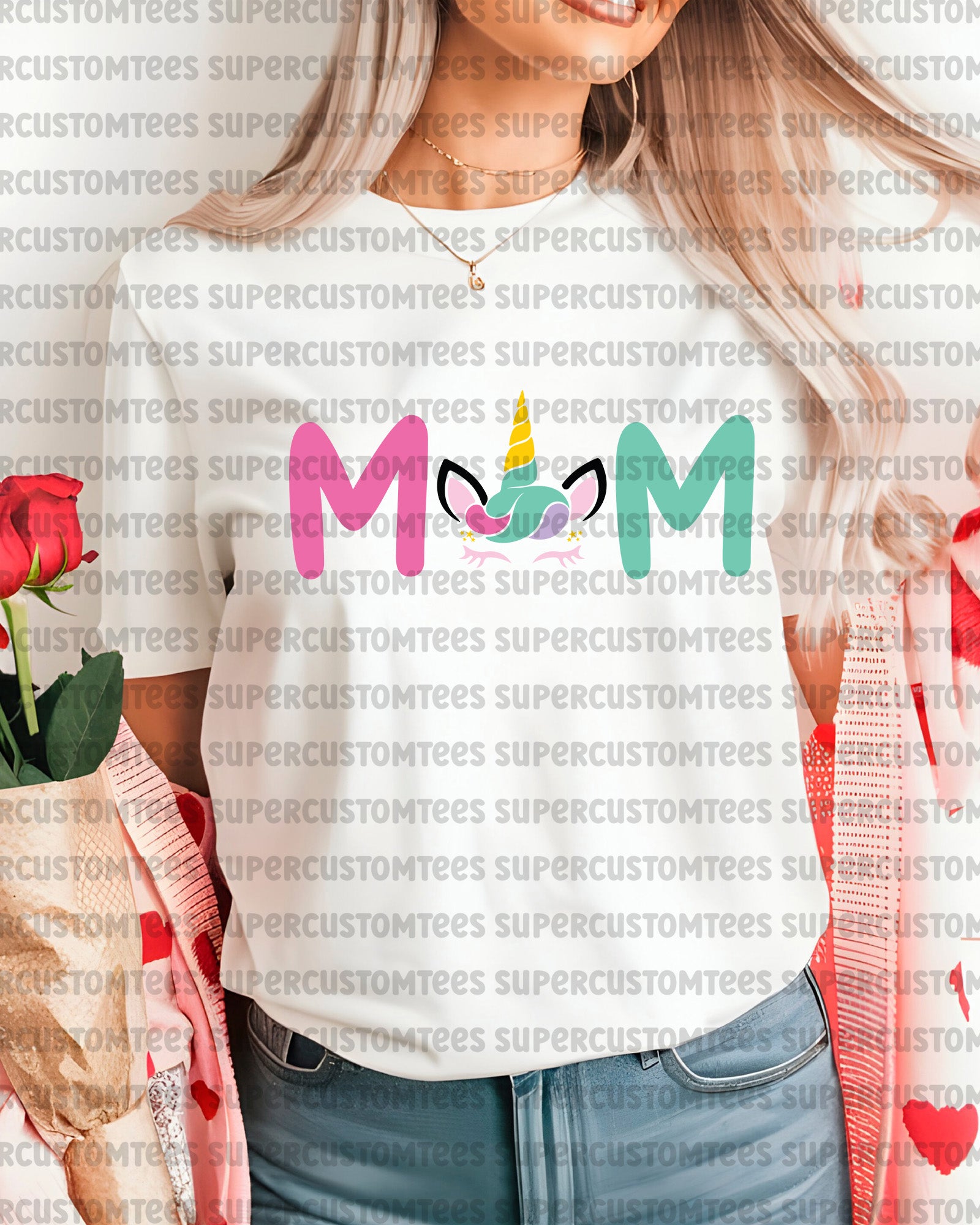 Mom Unicorn Heat Transfer for Shirts