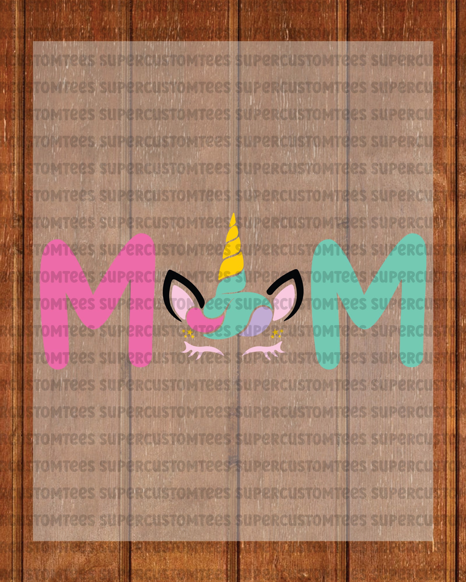 Mom Unicorn Heat Transfer for Shirts