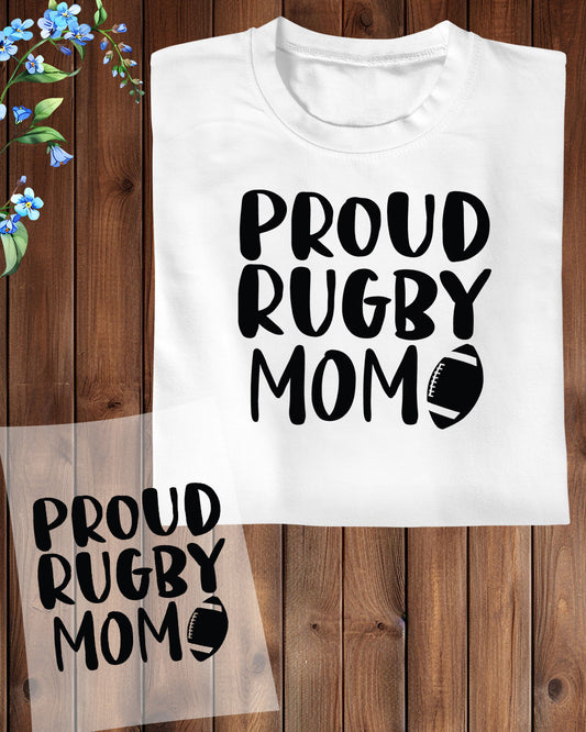 Proud Rugby Mom DTF Transfer Sheets