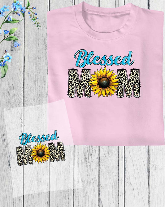 Blessed Mom Sunflower DTF Transfer Film