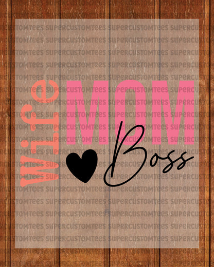 Mother’s Day DTF Transfer Wife Mom Boss