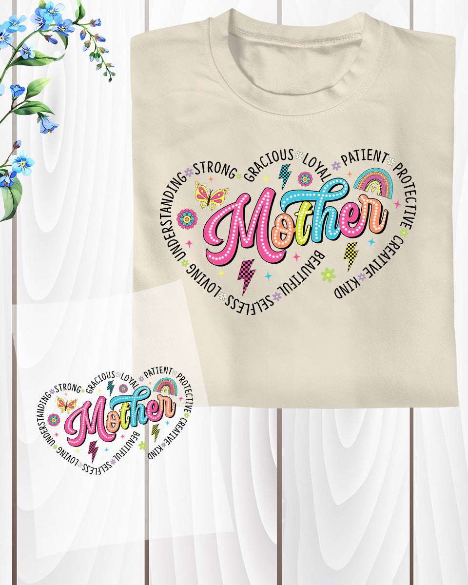 Mother’s Day Heart Iron on Transfers for Shirts