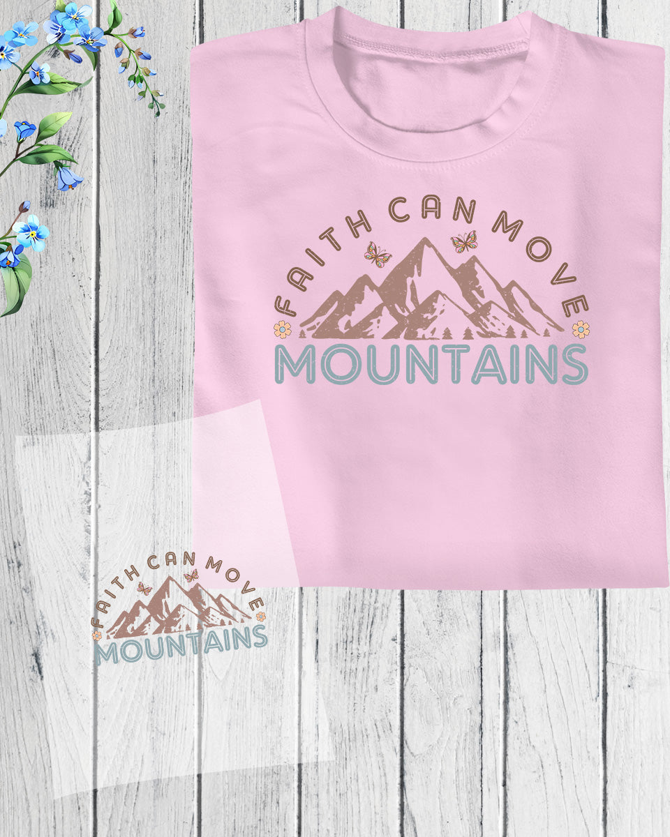 Faith Mountain Bible Verse DTF Transfer Film