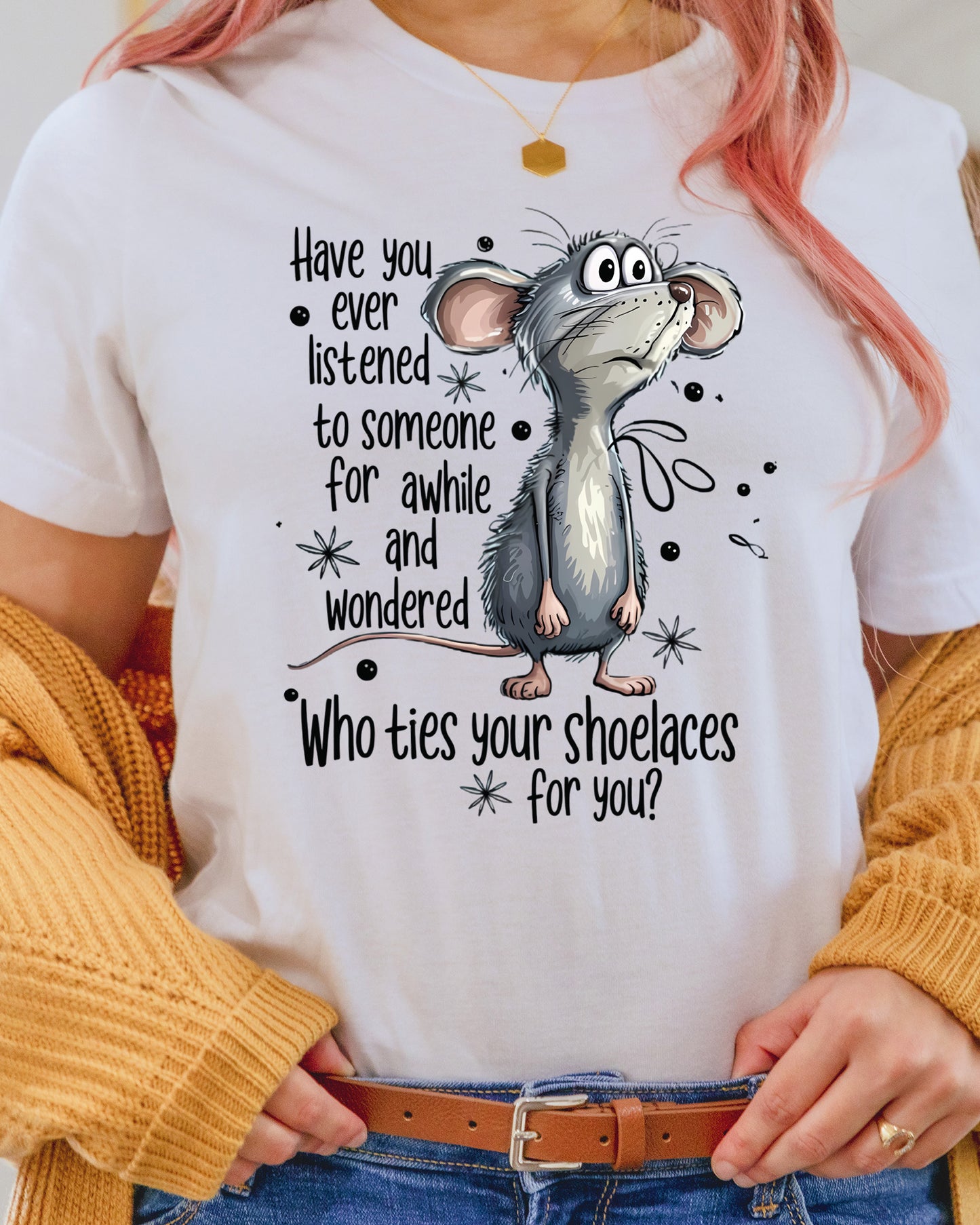 Mouse Humor DTF Transfer