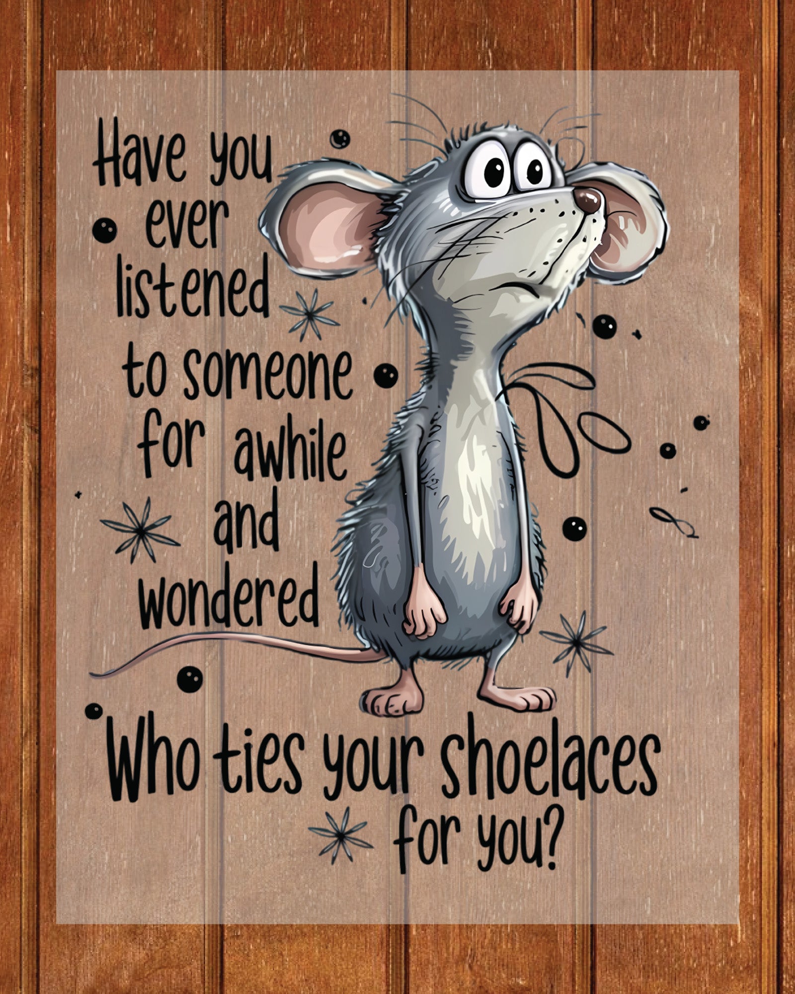 Mouse Humor DTF Transfer