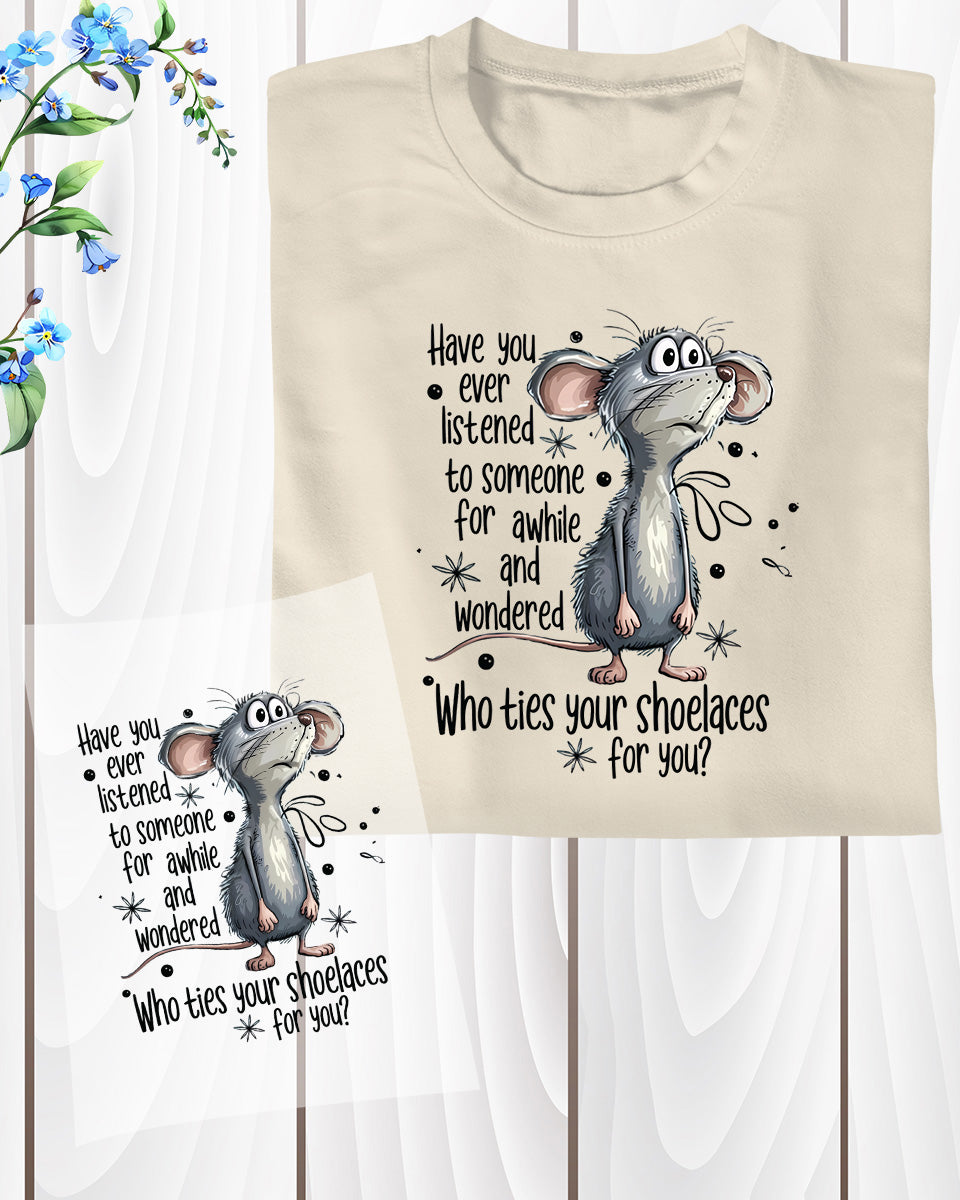 Mouse Humor DTF Transfer