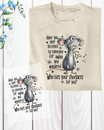 Mouse Humor DTF Transfer