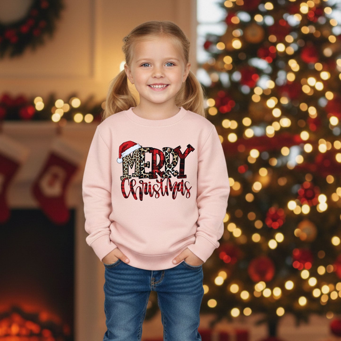 Merry Christmas Sweatshirt Buffalo Plaid Family Crewneck Woman Xmas Shirt Cute Winter Holiday Sweater Festive Gift Idea Top