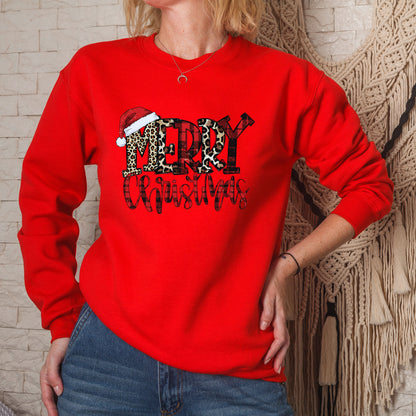 Merry Christmas Sweatshirt Buffalo Plaid Family Crewneck Woman Xmas Shirt Cute Winter Holiday Sweater Festive Gift Idea Top