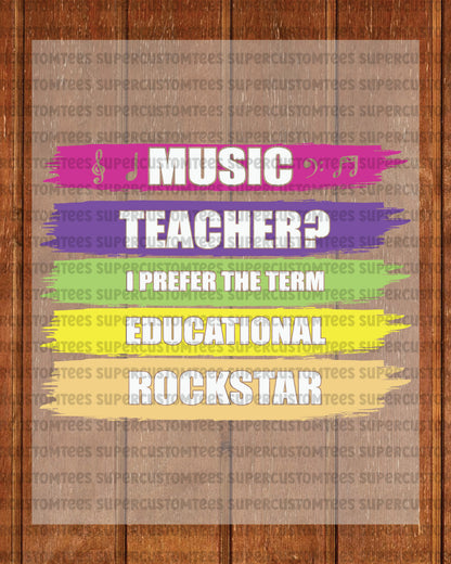 Music Teacher Appreciation Gifts DTF Transfer