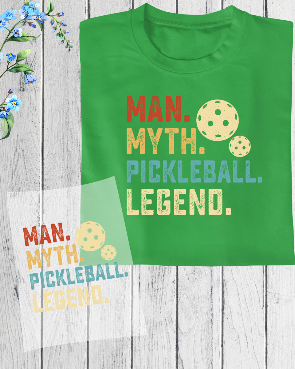 Man Myth Pickleball Legend Trendy DTF Transfer Sheets