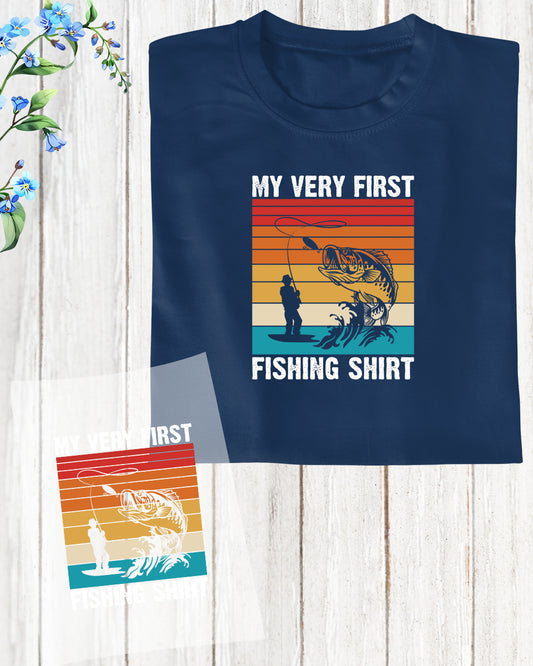 My very First Fishing Shirt DTF Transfer