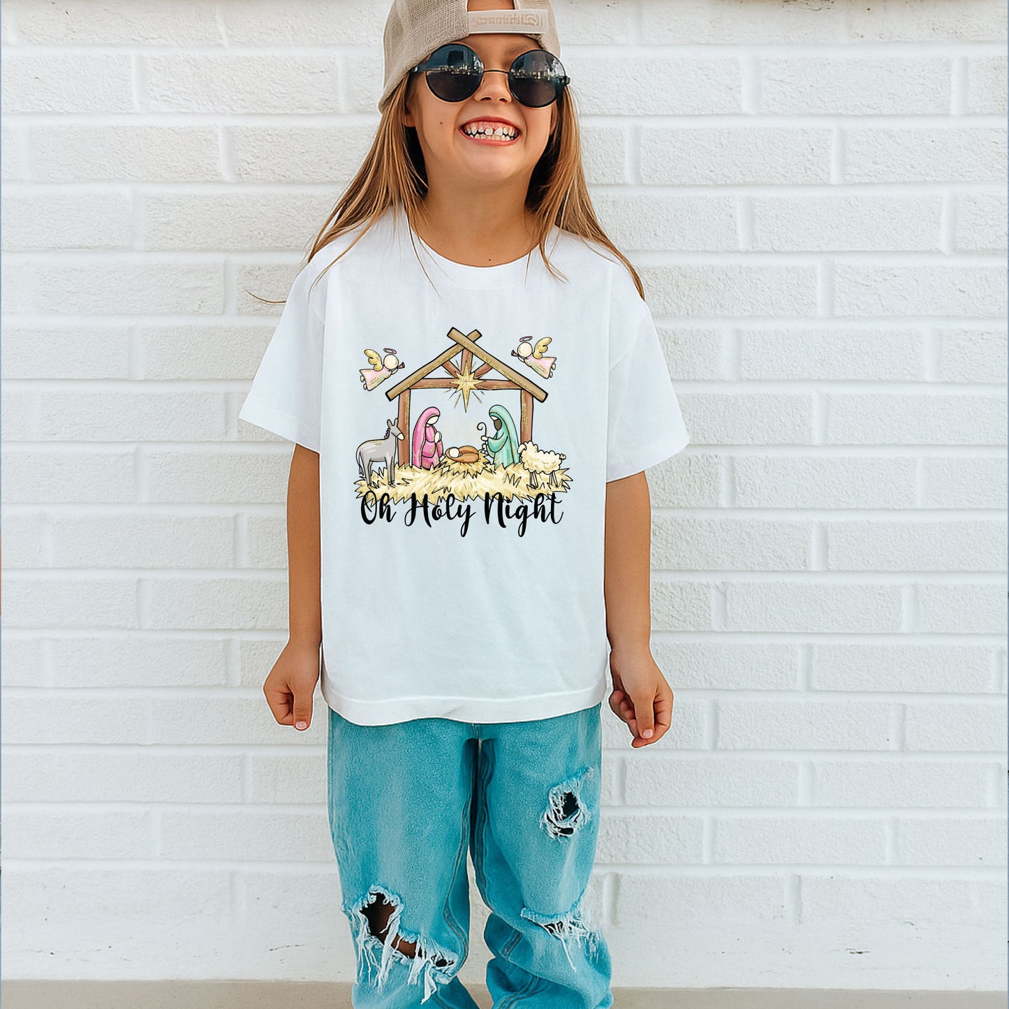 Nativity Scene Christmas Sweatshirt, Christian Christmas Shirt, Jesus Birth Matthew 1:21 Sweatshirt, Greatest Gift of All Tees