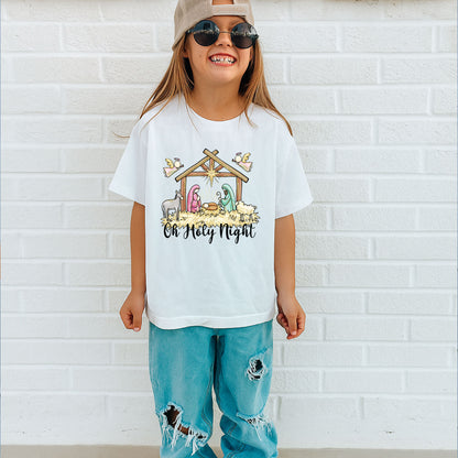 Nativity Scene Christmas Sweatshirt, Christian Christmas Shirt, Jesus Birth Matthew 1:21 Sweatshirt, Greatest Gift of All Tees