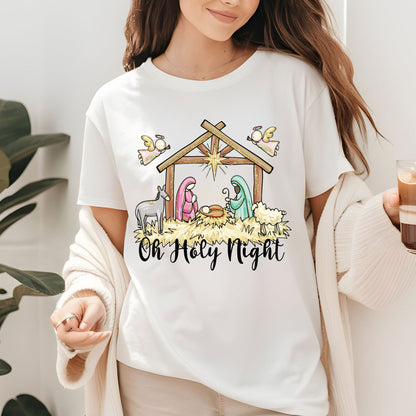Nativity Scene Christmas Sweatshirt, Christian Christmas Shirt, Jesus Birth Matthew 1:21 Sweatshirt, Greatest Gift of All Tees
