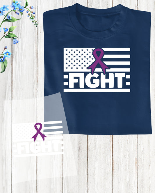 Alzheimer's USA Flag DTF Transfer Film