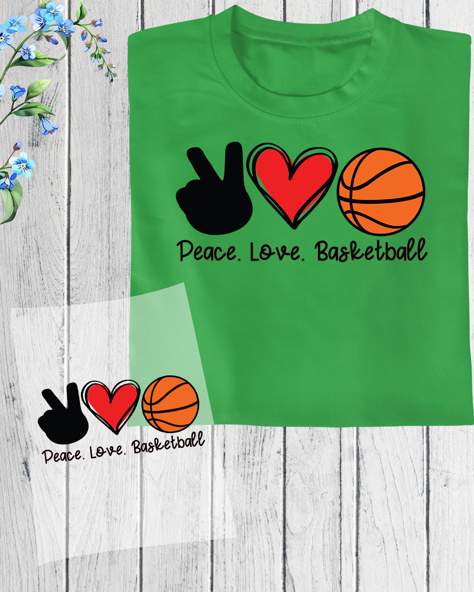 Peace Love Basketball DTF Transfer Film