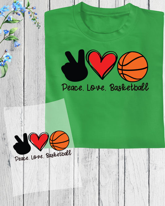 Peace Love Basketball DTF Transfer Film