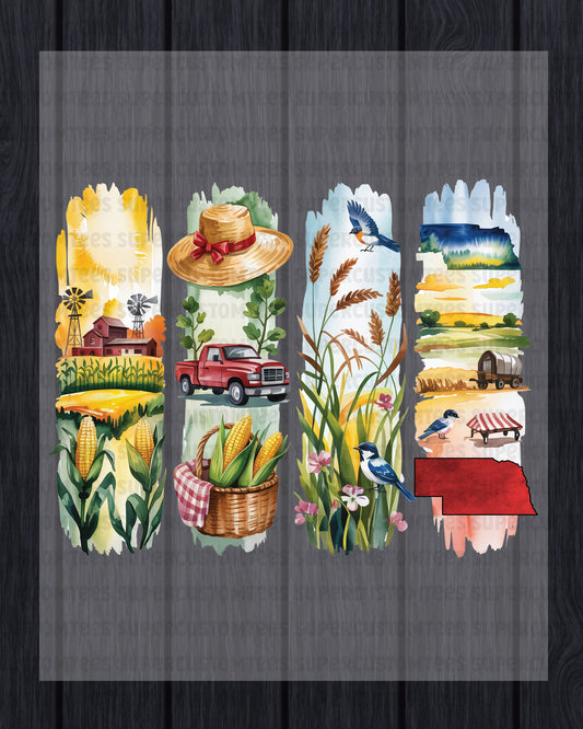 Nebraska DTF Heat Transfer Ready to Press