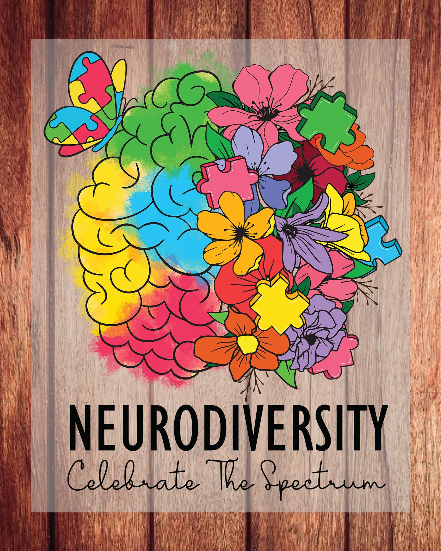 Neurodiversity Autism Awareness Heat Transfer for Shirts