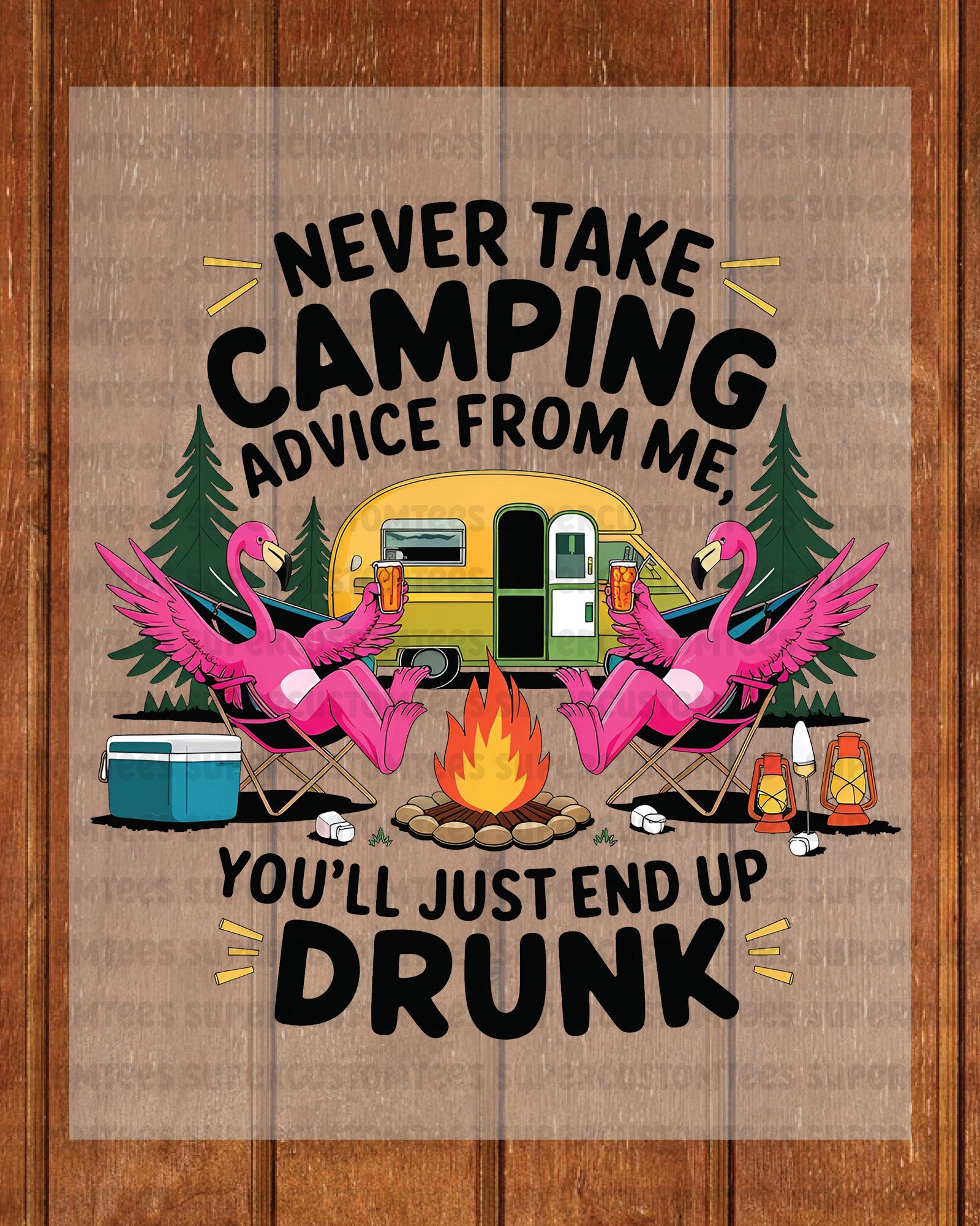 Never Take Camping Advice From Me Heat Transfer for Shirt