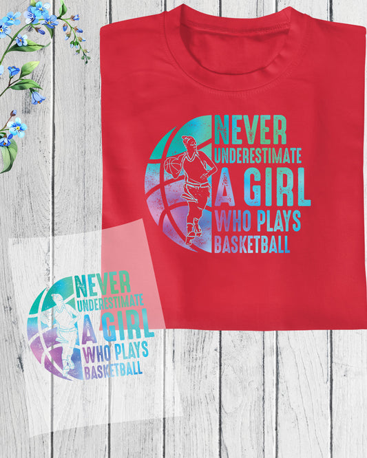 Girl Basketball DTF Transfer Film