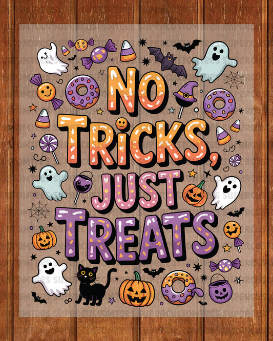 No Tricks, Just Treats Halloween Shirt Heat Transfer