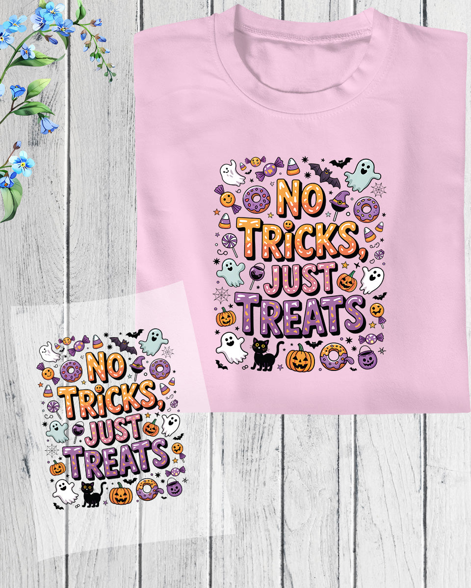 No Tricks, Just Treats Halloween Shirt Heat Transfer