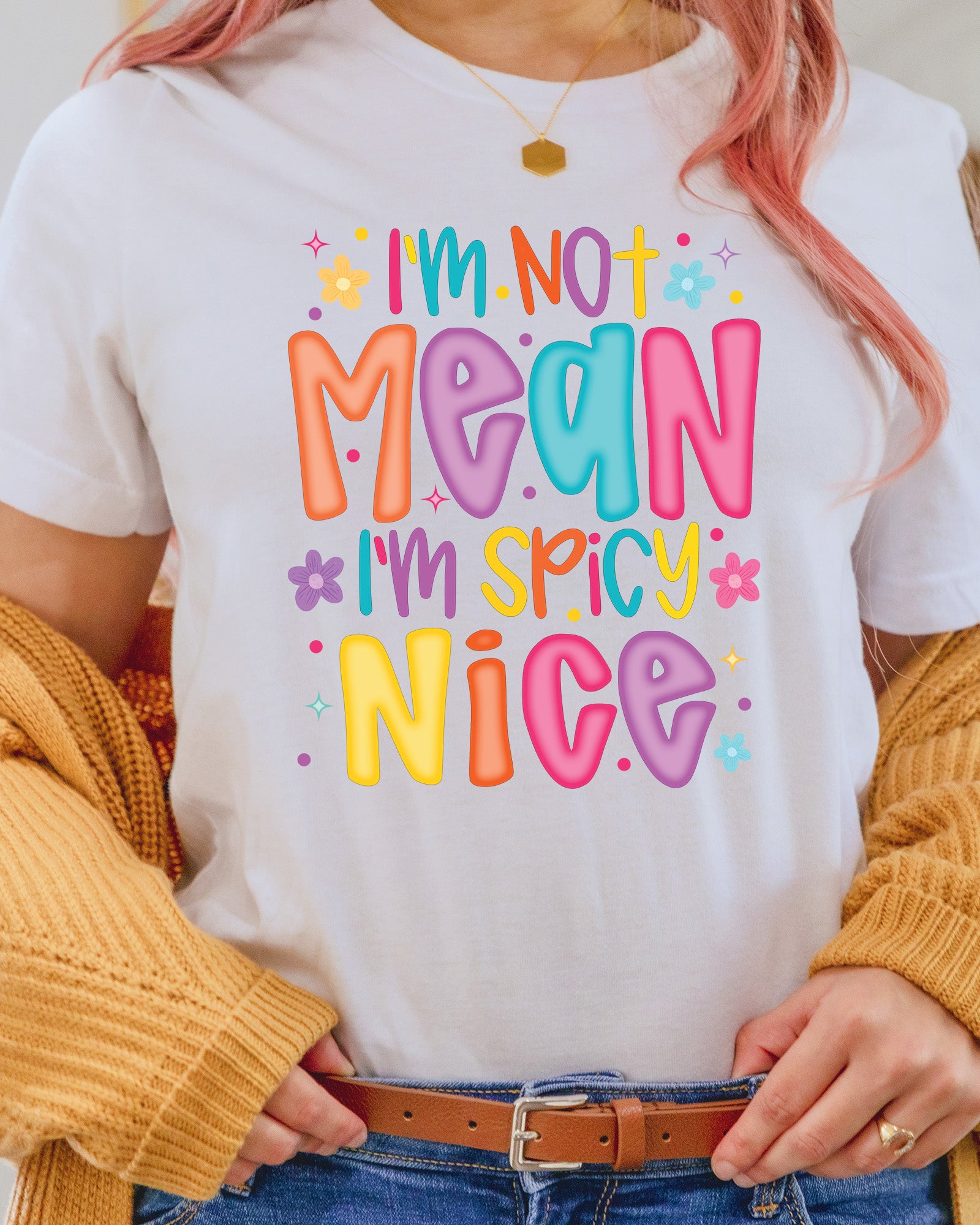 Not Mean I'm Spicy Sarcastic DTF Transfer