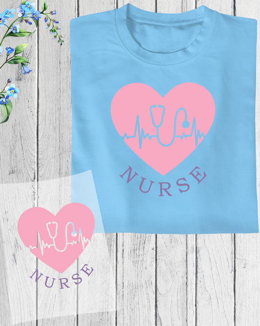 Nurse Heart DTF Transfer Film