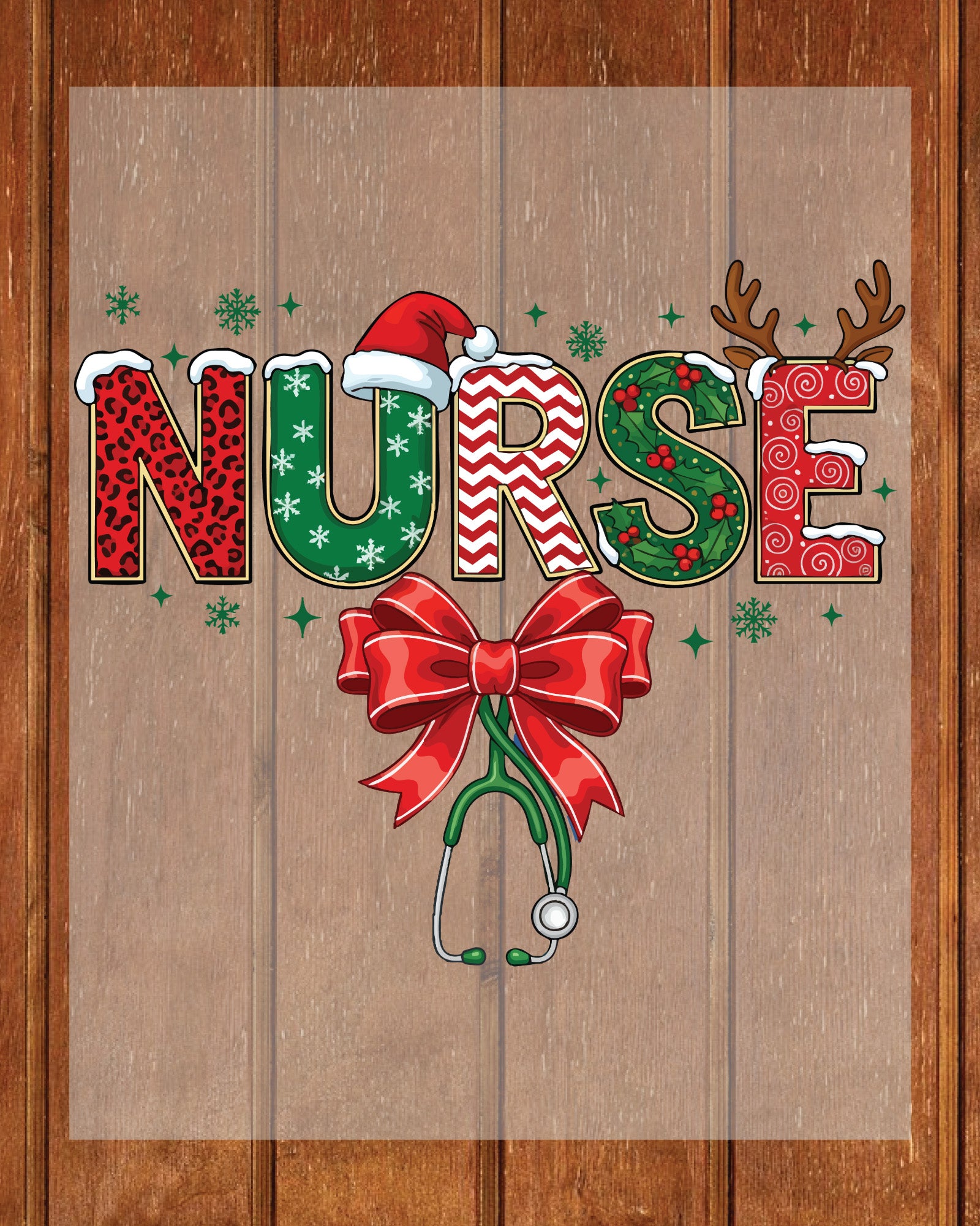 Nurse Christmas DTF Transfer