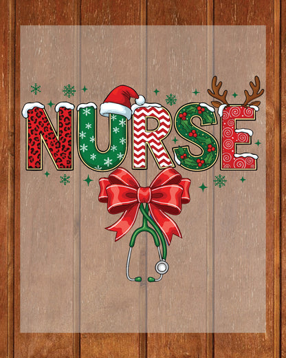 Nurse Christmas DTF Transfer