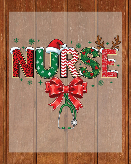 Nurse Christmas DTF Transfer