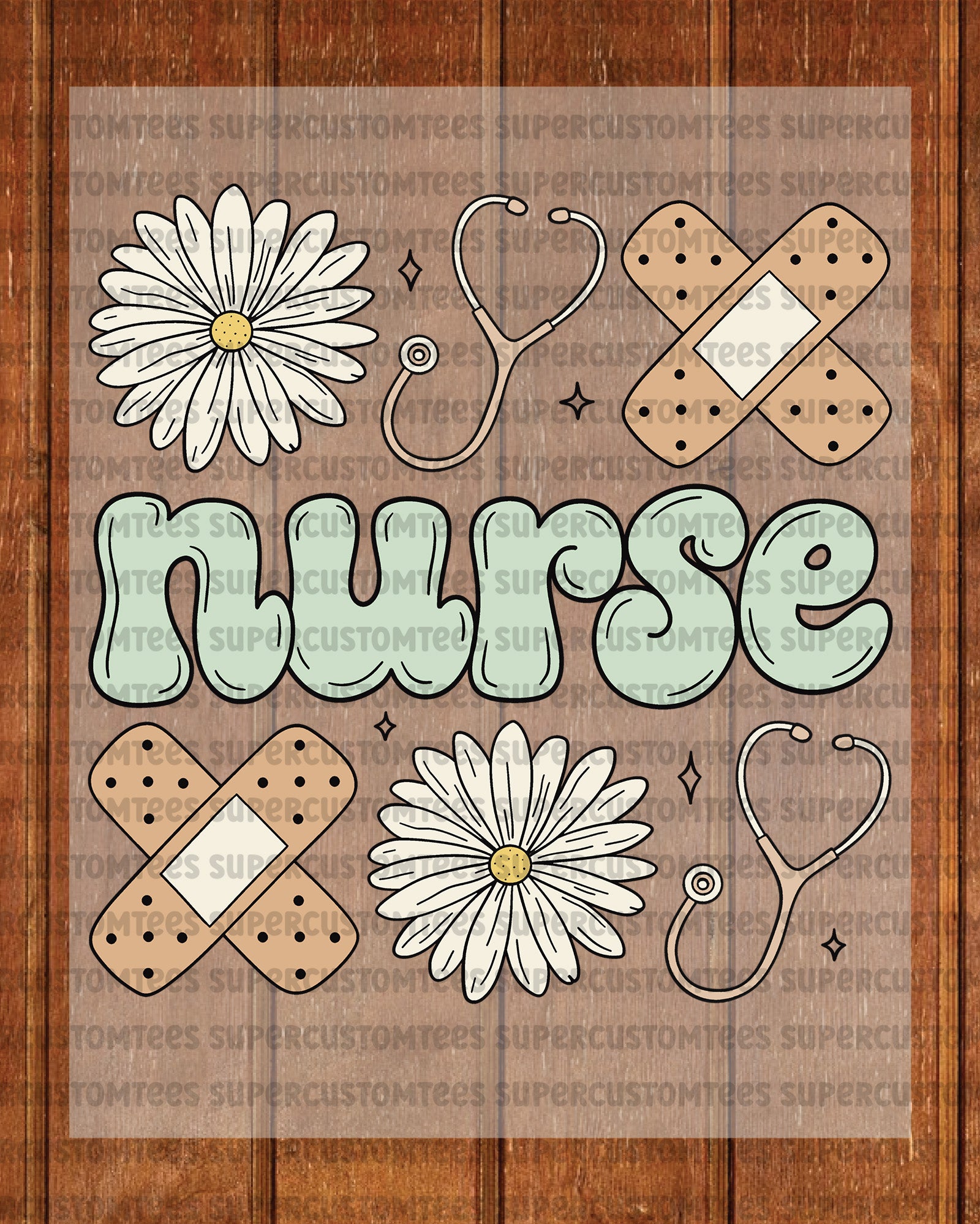 Nurse Floral Heat Transfer for Shirts